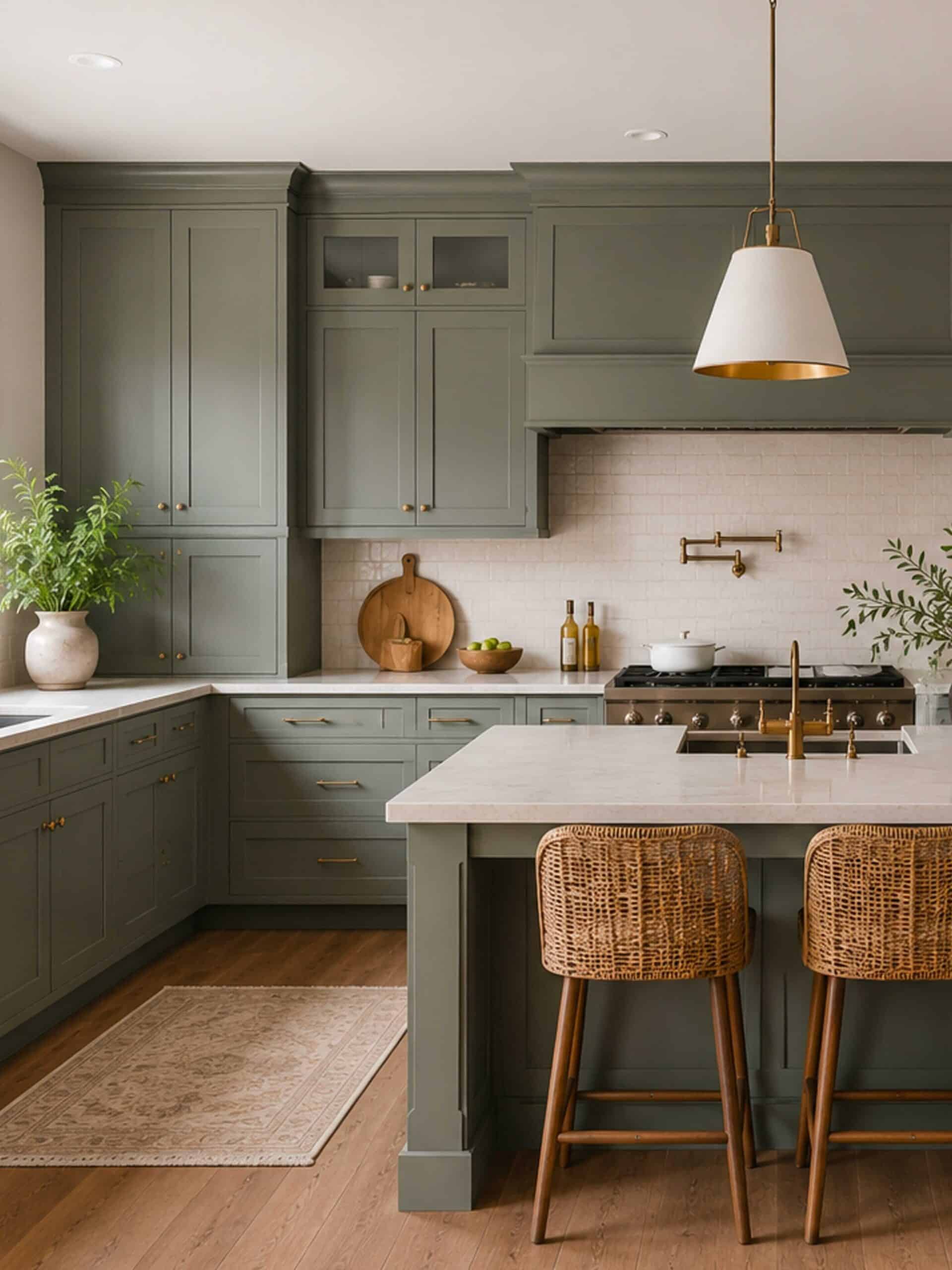 Modern kitchen cabinet painting completed in Calgary by Element Painting Inc.